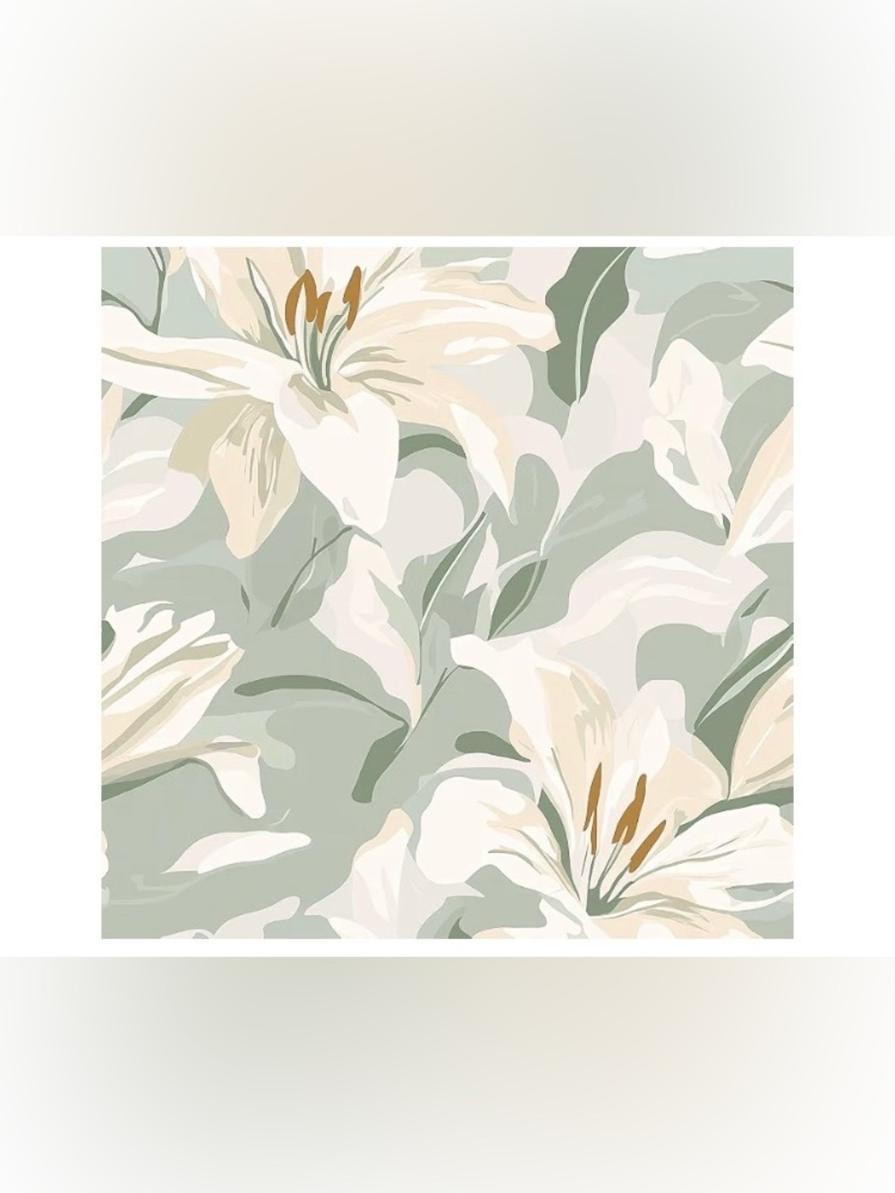 Green & White Peel and Stick Wallpaper or Craft Paper 17.3"x78.7"